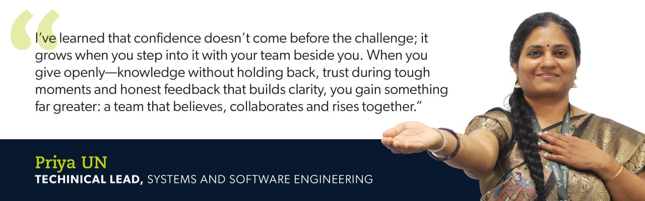 Priya UN, Technical Lead, Systems and Software Engineering
