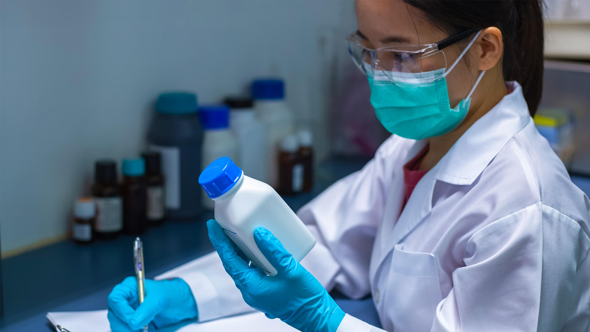 Employee for a biopharma company working in the packaging and labeling department.